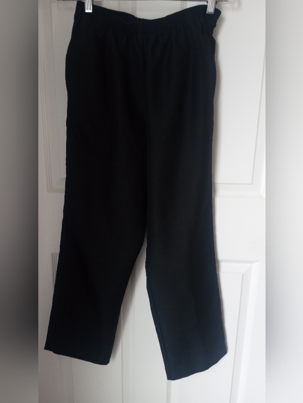 Alfred Dunner Black Petite Elastic-Waist Pants
